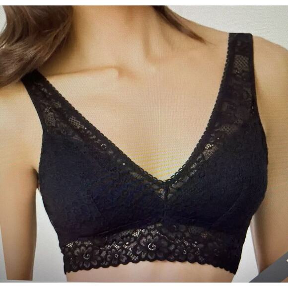 SO Other - SO Junior Lace Plunge Bralette Black SO51-030 XS NWT